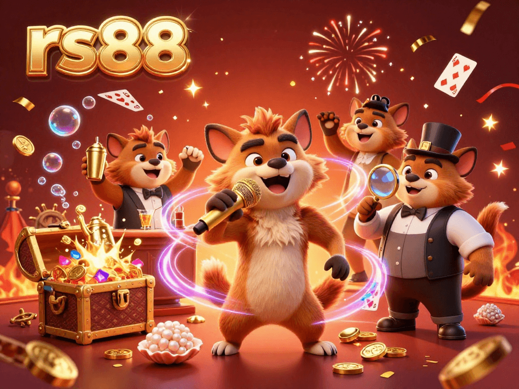 Experience high-energy gaming at rs88's comedy casino with hyenas and exciting game elements.